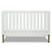 Delta Children Hendrix 4-in-1 Convertible Crib, Greenguard Gold Certified, Bianca White with Melted Bronze